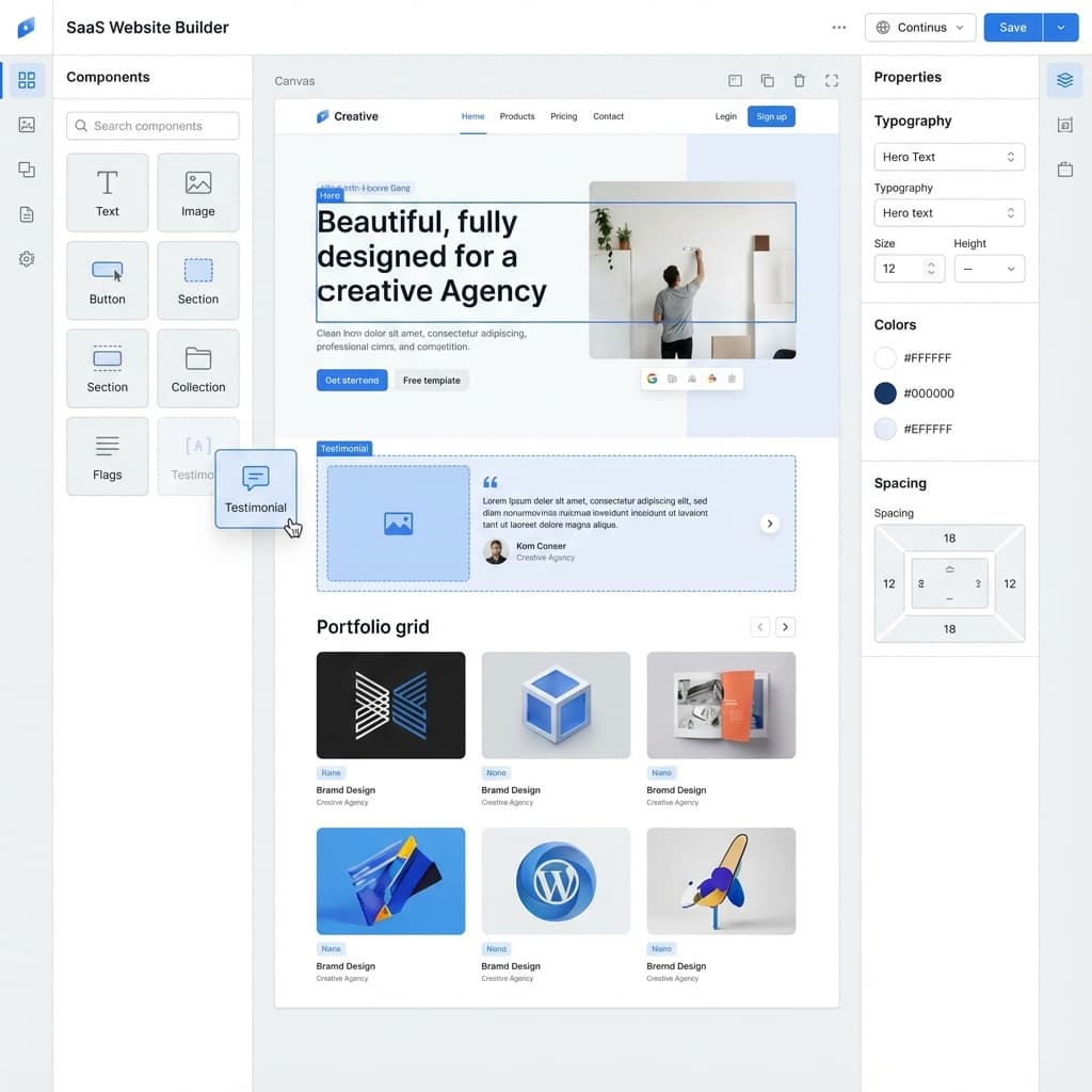 Builder dashboard preview